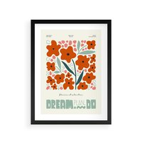 Plakat w ramie 30x40 - Abstrakcyjne Spektrum - kwiaty, abstrakcja - rama czarna