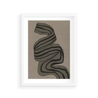 Plakat w ramie 40x50 - Niezwykłe Przesilenia - nowoczesna geometryczna sztuka, loftowe wnętrze - rama biała