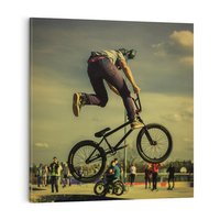 Obraz na płótnie 60x60 - "BMX - Sportowa Adrenalina - BMX, rower