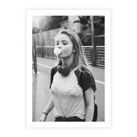 Plakat bez ramy 21x30 - Letnia Młodość - nowoczesna fotografia, czarno biała