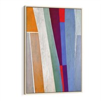 Obraz w ramie 80x120 - Księga Ukrytych Odbić - abstrakcyjne dziwne kształty, olejny obraz - rama drewno