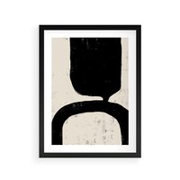 Plakat w ramie 30x40 - Przenikające Plamy - abstrakcyjna sztuka, minimalizm - rama czarna