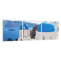 Obraz na płótnie 150x50 - Perspektywa na Santorini - Santorini, perspektywa