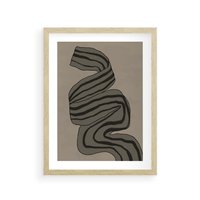 Plakat w ramie 50x70 - Niezwykłe Przesilenia - nowoczesna geometryczna sztuka, loftowe wnętrze - rama drewno