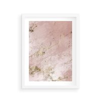 Plakat w ramie 30x40 - Piękno w Szczegółach - marmur, złoto - rama biała