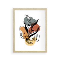 Plakat w ramie 30x40 - Rozkwitające Abstrakcje - abstrakcja, sztuka nowoczesna - rama drewno