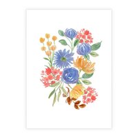 Plakat bez ramy 30x40 - Kwiatowe Światło - akwarelowe kwiaty, bukiet