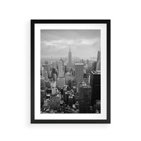 Plakat w ramie 50x70 - Majestatyczne Wysokości - Nowy Jork, wieżowce - rama czarna