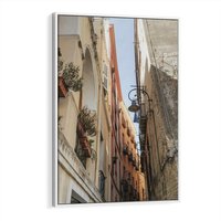 Obraz w ramie 80x120 - Włoskie uroki - włoskie, uliczki - rama biała