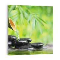 Obraz na płótnie 30x30 - Spokój w bambusowym SPA - bambus, SPA