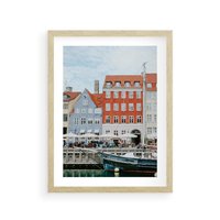 Plakat w ramie 30x40 - Miejska Dynamika - Dania, Kopehaga - rama drewno