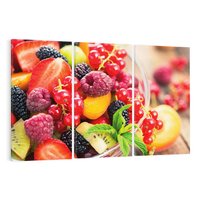 Obraz na płótnie 120x80 - Smakowite Porywy - owoce, jedzenie