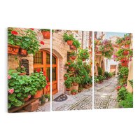 Obraz na płótnie 120x80 - Kolorowa harmonia - uliczka, miasto