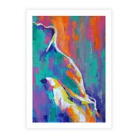 Plakat bez ramy 21x30 - Olejne Wibrujące Emocje - abstrakcyjny obraz, różne kolorowe maźnięcia pędzla