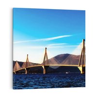 Obraz na płótnie 30x30 - Most nad rzeką - Architektura - most, rzeka