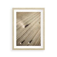 Plakat w ramie 50x70 - Rolnicza Praca - pole, traktor - rama drewno