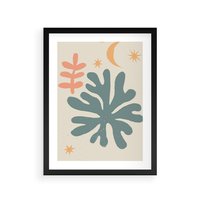 Plakat w ramie 40x50 - Rozbłysk Emanacji - boho formy, kształty - rama czarna