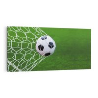Obraz na płótnie 120x60 - Sportowa rywalizacja - bramka, piłka