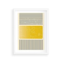 Plakat w ramie 30x40 - Geometryczna Harmonia - geometria, nowoczesny plakat - rama biała