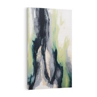 Obraz na płótnie 80x120 - Sfumowane zmysły artysty - rozmyte kolory, zieleń