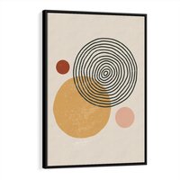 Obraz w ramie 70x100 - Boho Światło - abstrakcyjna sztuka, boho kształty - rama czarna