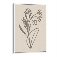 Obraz w ramie 70x100 - Kwiatowe Spektrum - nowoczesny plakat, subtelna sztuka - rama biała