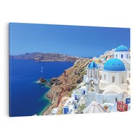 Obraz na płótnie 70x50 - Santorini i Morze Błękitów - Grecja, Santorini