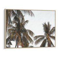 Obraz w ramie 70x50 - Palmy - tęsknota za Hawajami - palmy, Hawaje - rama drewno