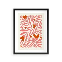 Plakat w ramie 30x40 - Taniec komplementarnych barw - kwiaty, pastelowe kolory - rama czarna