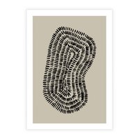Plakat bez ramy 30x40 - Nowoczesne Odbicia Wnętrza - boho plakat, czarne kropki kreski