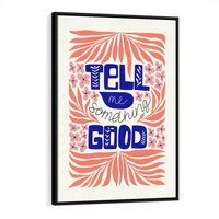 Obraz w ramie 50x70 - Bezgraniczne Formy - nowoczesna typografia, liście - rama czarna