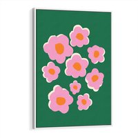 Obraz w ramie 70x100 - Przenikające Refleksje - abstrakcyjny plakat, boho styl - rama biała