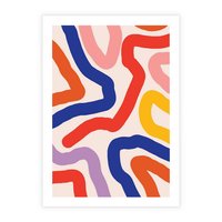 Plakat bez ramy 21x30 - Intrygujące Widzenia - abstrakcyjny kolorowy obraz, kolorowe linie