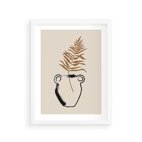 Plakat w ramie 40x50 - Wewnętrzne Opowieści - boho, nowoczesna sztuka - rama biała