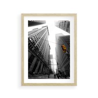 Plakat w ramie 40x50 - Miejskie Wieże - miasto, wieżowce - rama drewno