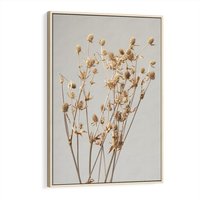 Obraz w ramie 80x120 - Delikatne gipsówki - gipsówka, suche - rama drewno