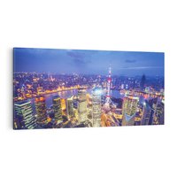 Obraz na płótnie 140x70 - Shanghai: Mocnowieżowce Azji - Shanghai, Chiny