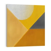 Obraz na płótnie 50x50 - Harmonia migoczących ognisk - intensywne ciepłe kolory, słoneczny żółty