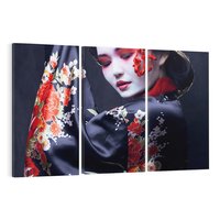 Obraz na płótnie 120x80 - Elegancka japońska gejsza - japońska, gejsza