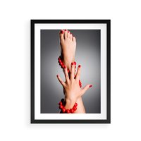 Plakat w ramie 30x40 - Manicure i Pedicure - Piękno Paznokci - manicure, pedicure - rama czarna