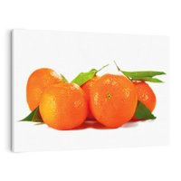 Obraz na płótnie 120x80 - Mandarynki - Owocowy Zestaw - mandarynki, owoce