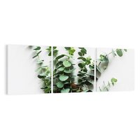 Obraz na płótnie 120x40 - Eukaliptusowa harmonia - eukaliptus, liście