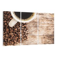 Obraz na płótnie 120x80 - filiżanka pełna aromatu - kawa, filiżanka