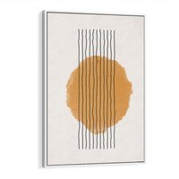 Obraz w ramie 80x120 - Taniec Emocji - abstrakcyjne akwarelowe plamy, nieregularne kreski - rama biała