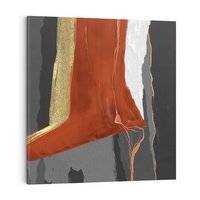 Obraz na płótnie 50x50 - Abstrakcyjna impresja - abstrakcja, nowoczesny