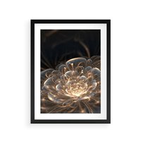 Plakat w ramie 30x40 - Nowoczesny Kwiat - kwiat, nowoczesny - rama czarna