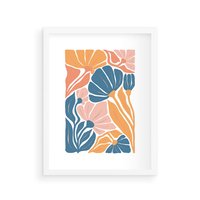 Plakat w ramie 50x70 - Migotliwe Marzenia - kwiaty, rośliny - rama biała