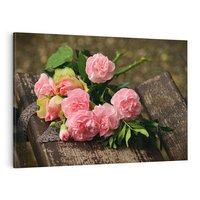Obraz na płótnie 100x70 - Różowe Piękno - róże, kwiaty