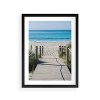 Plakat w ramie 30x40 - Żywa Natura - plaża, morze - rama czarna