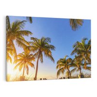 Obraz na płótnie 70x50 - Rajskie palmy w tropikalnym raju - palmy, tropiki